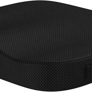 Portable Seat Cushion for Office Soft Memory Foam Seat Cushion Non Slip Bottom with Carry Handle,Washable Cover，Comfortable Coccyx Cushion for Home Office Chair Pad，Car Seat, Wheelchair (Black)